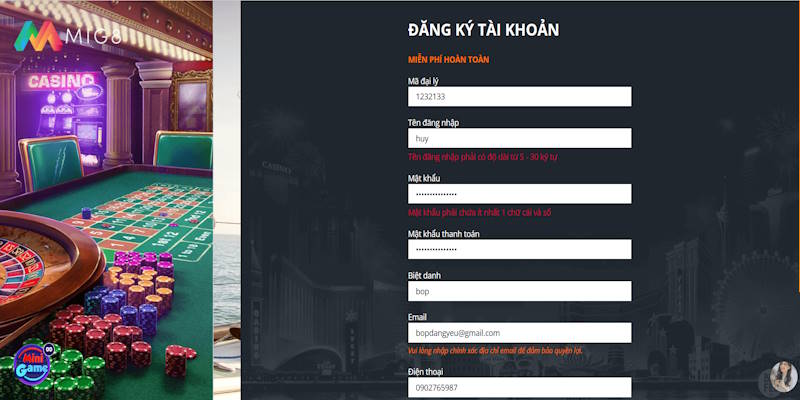 Mách Bạn Đăng Ký Tài Khoản Mig8 Thành Công Chỉ Trong 1 Phút Hội viên cần đọc rõ các lưu ý đăng ký tài khoản mig8