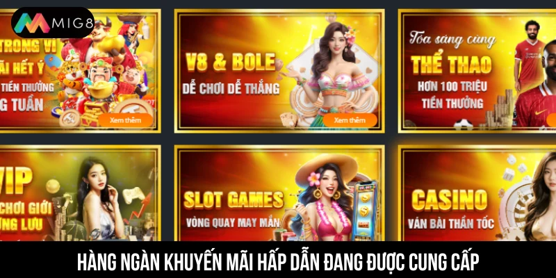 MIG8 - Nhà Cái Uy Tín Hàng Đầu Châu Á Thưởng Nạp +88k MIG8 cung cấp nhiều chương trình ưu đãi hấp dẫn