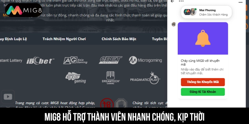 MIG8 - Nhà Cái Uy Tín Hàng Đầu Châu Á Thưởng Nạp +88k MIG8 hỗ trợ các thành viên nhanh chóng